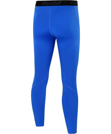 Runhit Boys Compression Leggings - Youth Athletic Tights for Basketball - Blue, Large - Buy Online on SooperMarket.com