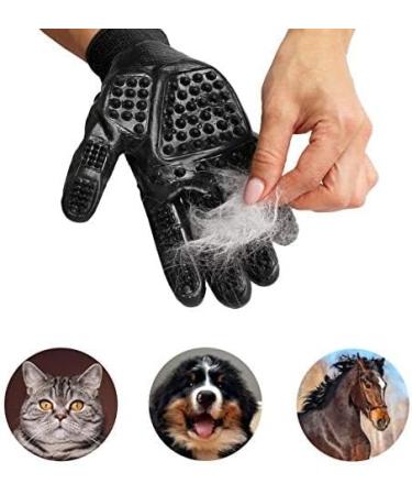 LetiStore 2X Cat Brush Grooming Gloves - Blue XL | Effective Pet Grooming for Cats Dogs and Horses | Remove Hair Easily - Buy Online on SooperMarket.com
