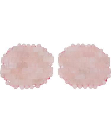 Jauarta 2 Pack Rose Quartz Eye Pads - Migraine Relief Reduces Puffiness & Wrinkles - Cooling Eye Covers for Soothing Relaxation - Buy Online on SooperMarket.com