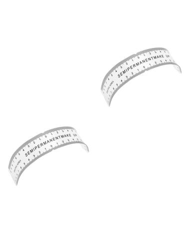 Baluue 2 Pcs Portable Eyebrow Ruler Sourcils Eye Brow Stencil Kit Reusable Brow Ruler Eyebrow Shaping Tool mediumx2pcs Blackx2pcs