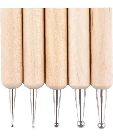 TOSSPER 5pcs 2-Way Wooden Dotting Pen Set | Marbleizing Tool & Nail Art Dotting Kit for Creative Designs - International Shipping Available - Buy Online on SooperMarket.com
