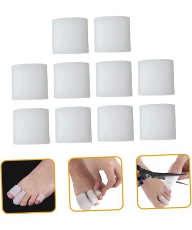 PLAFOPE 10pcs Silicone Toe Covers & Separators - Big Toe Protectors for Men - Mild White - 3x2.5cm - Buy Online on SooperMarket.com