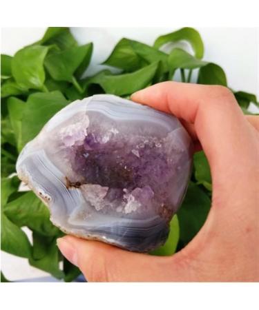 Specimen Healed Natural Agate Rough Stone Raw Crystal Hole Cut Purple Cluster Crystal Ornaments As a Gift FZUGEDRLI (Size : 100-150g) - Buy Online on SooperMarket.com