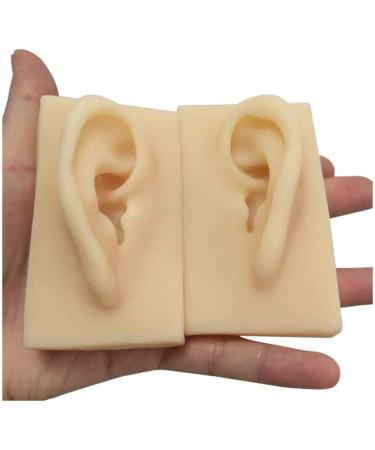 Silicone Ear Template - 1 Pair Silicone Ear Acupuncture Practical Model - Earmold Artificial Ear Simulation for Acupuncture Studs Earring Earlier - Buy Online on SooperMarket.com