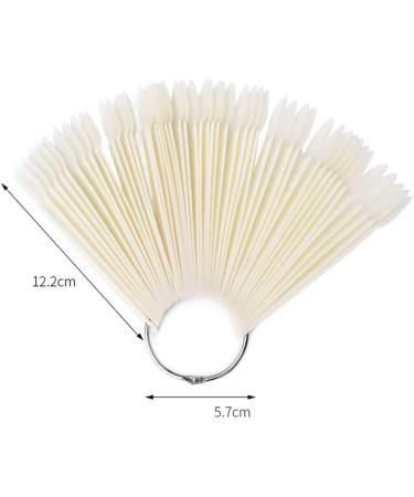 50Pcs Fan Shaped Nail Art Tips Color Display Card | Nail Polish Swatch Board & Practice Tools - Buy Online on SooperMarket.com