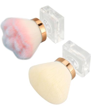 Makeup Blush Brush Synthetic Shed Dense Brush Hair Clear Base Loose Powder Brush Set Expertly Holds Powder With Nail Salon Storage Box - Buy Online on SooperMarket.com