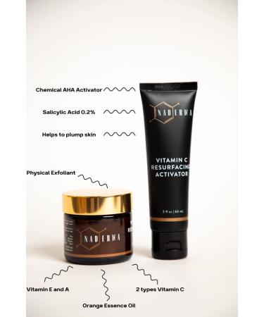 Naderma Vitamin C Resurfacing Scrub + Activator | Brightening Exfoliator for Radiant Skin | International Shipping Available - Buy Online on SooperMarket.com