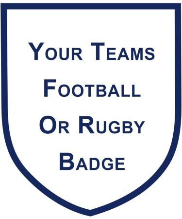 Football Badge Icing Cake Topper Any team (3" x 2 Badges)