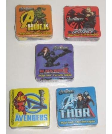 Avengers Magic Pop Up Towel Set - Thor, Hulk, Black Widow, Iron Man, Hawkeye - 5 Pack - Buy Online on SooperMarket.com