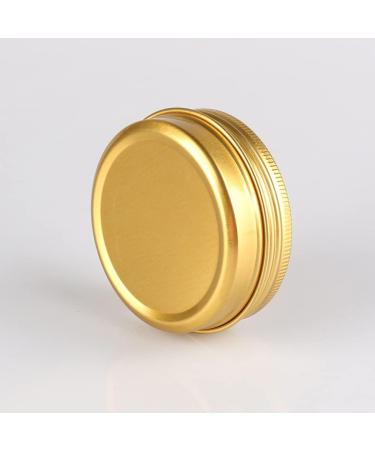 Zeoabsy Set of 10 Gold Aluminum Empty Jars - 60ml Cosmetic Cream Tins with Screw Lid & Spatulas - Perfect for Ointments Candles and More - Buy Online on SooperMarket.com