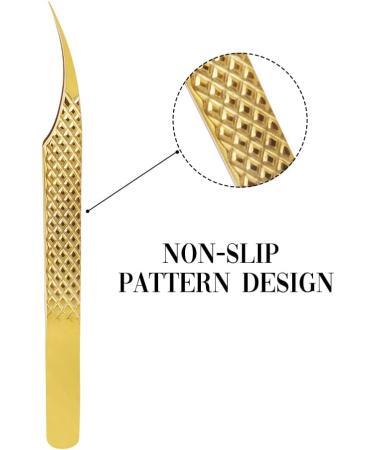 DASSEN Gold Lash Extension Tweezers - Precision Thin Tips for Mega Volume Lash Extensions - Buy Online on SooperMarket.com