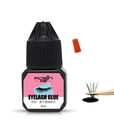 Tongyend Individual Lash Glue Black Eyelash Clusters Bond Latex Free Waterproof Eyelash Glue Lash Adhesive Express Drying Strong Bonding Long Lasting No Irritaiton for DIY Lash Extensions 5ML