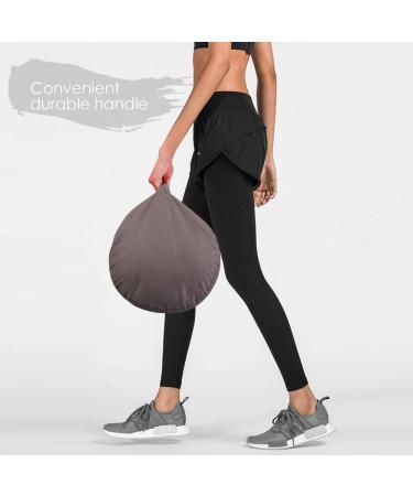 Zafu Buckwheat Meditation Cushion in Cyan Blue - 16x16x5 - Premium Yoga Pillow - Buy Online on SooperMarket.com
