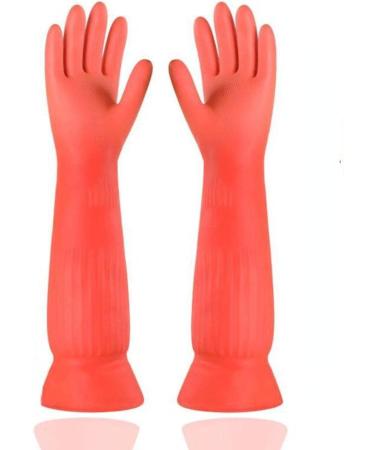 Latex Gloves Rubber Kitchen Car Wash Household Cleaning Rubber Rubber Gloves Extended Car Wash Without Backflow chengse Large - Buy Online on SooperMarket.com