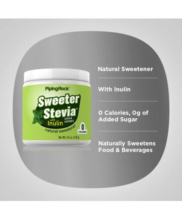 Sweeter Stevia 4.5oz with Inulin - Zero Calorie Sweetener by Piping Rock - Buy Online on SooperMarket.com