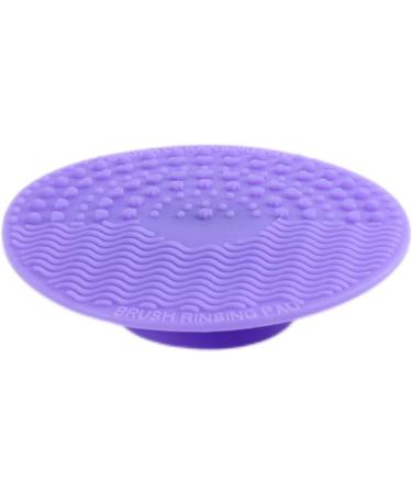Makeup Brush Cleaner Mat Round Makeup Brush Cleaner Pad Silicone Brush Cleaner Brush Clean Pad for Makeup Tool Clean Purple - Buy Online on SooperMarket.com