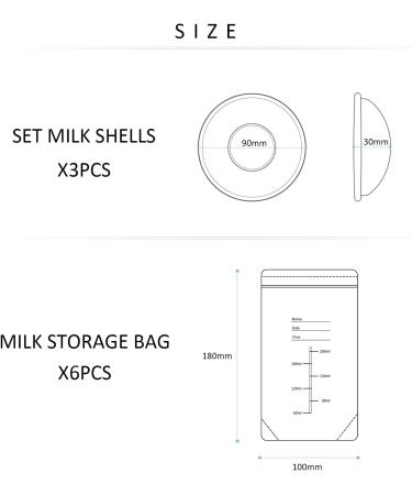 3-Pack Breastfeeding Bra & Nipple Protection with Milk Collectors & 6 Storage Bags | Best for Breast Milk Preservation - Buy Online on SooperMarket.com