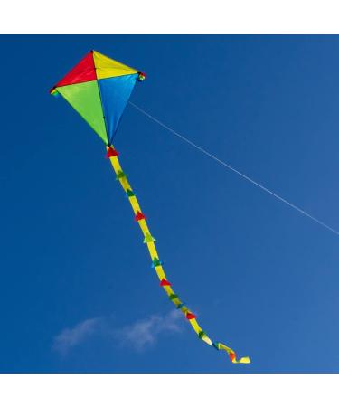 Cim Great Children's Dragons - Super Dragons Rainbow Eddy XL Kite for Kids 6+ | 90x98cm with 80m Line & Striped Tails - Perfect for Outdoor Fun! - Buy Online on SooperMarket.com