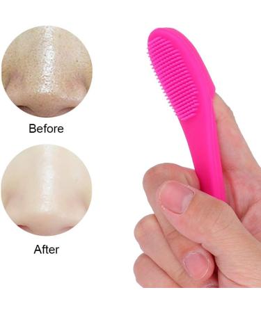 Silicone Face Cleansing Brush - Blackhead Removal & Pore Cleaner | Dark Rose Red Massage Tool - Buy Online on SooperMarket.com