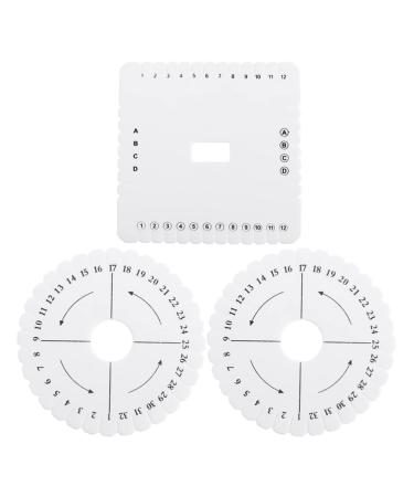 EXCEART 3 Pieces Braiding Disk Round Square Kumihimo Beading Cord Disc Braiding Braided Plate DIY Bracelet Loom Weaving Board