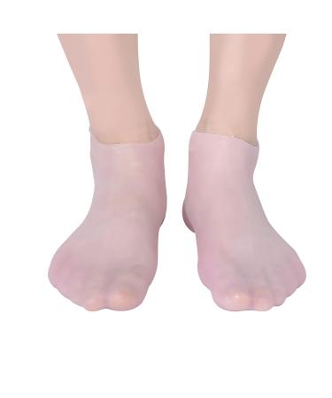 2 pair of foot care socks comfortable moisturizing socks reusable peeling antiris socks make the skin soft pedicure socks spa-gel socks for men and women (33 35) S (33-35)
