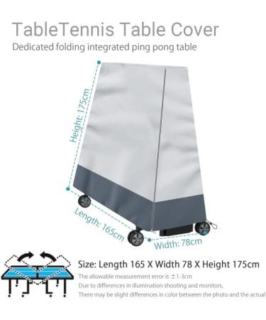 SoGuDio 65IN Ping Pong Table Cover - Outdoor Table Tennis Cover for 64 L x 28/10 W x 68 H Folding Tables - Silver/Gray - Buy Online on SooperMarket.com