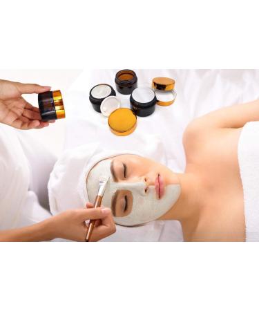 Bakiauli 6-Piece 50ml Amber Glass Cream Cans Empty Cosmetic Containers with Screw Cap for Creams & Lotions - Buy Online on SooperMarket.com
