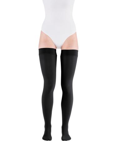 Medi Duomed Basic Thigh-High Compression Stockings with Lace - Unisex Long Socks CCL2 for Men & Women - Black Size VI - International Shipping Available - Buy Online on SooperMarket.com