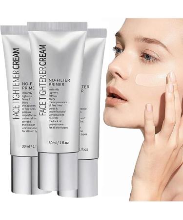 1/2/3Pcs Face Tightener No-Filter Primer Instant Face Tightener Primer Face Blurring Primer for Face Before Makeup Instant Face Tightener No-Filter Primer for All Skin Types 30ml/1fl.oz (3Count (Pack of 3))