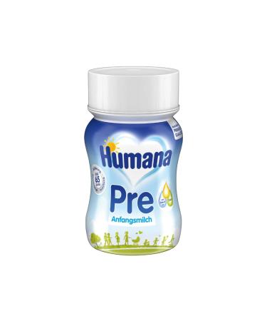 Humana initial milk pre -ready from birth ready -to -drink infant milk in addition to breast milk or as sole pre food baby food with DHA and only lactose 24 x 90 ml