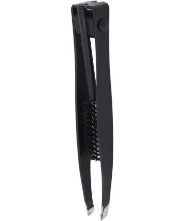 Black Multifunctional Eyebrow Tweezers with Comb | 2-in-1 Makeup Tool for Perfect Eyebrows & Face Hair - Shop Now! - Buy Online on SooperMarket.com