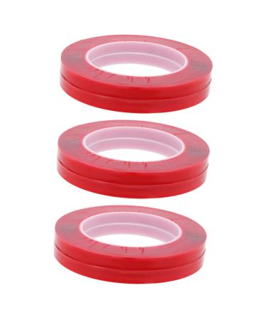 STOBOK 6 Rolls Transparent double-sided tape nail stand double stick tape press on nail tape manicure tape carpet adhesive nail displaying tape Paper tape crystal No substrate acrylic