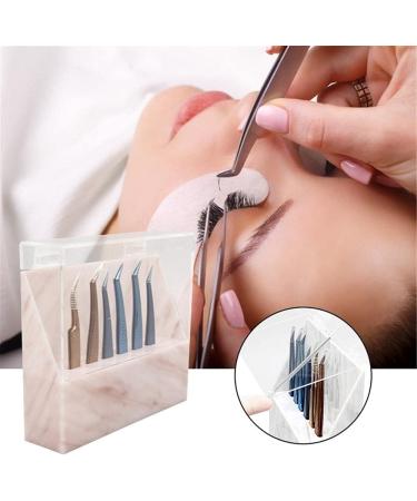 8-Hole Dust-Proof Tweezers Holder Stand for Eyelash Extensions - Pink Acrylic Display Stand Salon Organizer - Buy Online on SooperMarket.com