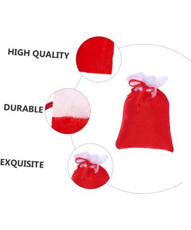 OFFSCH 8pcs Christmas Plush Bag Decor Xmas Present Bags Candy Storage Pouch Christmas Tree Pendant - Buy Online on SooperMarket.com