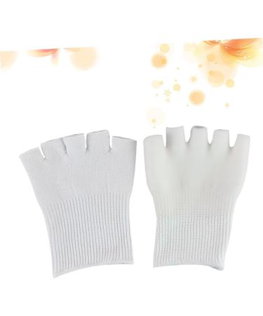 HAPINARY 1 Pair Gel Dry Cracked Heels Socks Cracked Foot Socks Open Toe Socks Thumb Bunion Corrector Five Finger Socks Silicone Socks Moisturising Foot Spa Socks White Moisturizing - Buy Online on SooperMarket.com