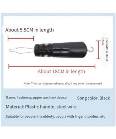 Tovmekdjn 2Pcs Button Hook Tool with Non- Grips to Help with Shirts Coats Button Hook Aids for the Elderly and Arthritic - Buy Online on SooperMarket.com