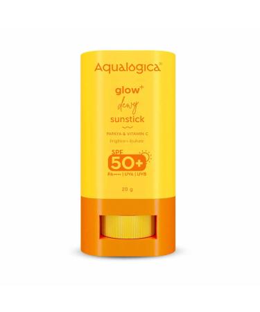 Glow+ Dewy Sunstick with SPF 50+ & PA++++ | Sun Protected Skin with Easy Reapplication | Lightweight & Non-Comedogenic | Fragrance & Color Free | 0.70 Oz/20g