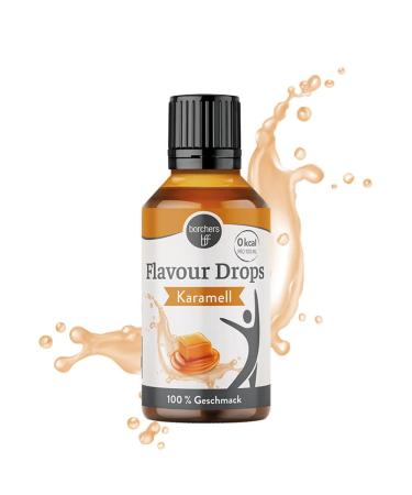 Borchers Flavor Drops Karamell |0 calories |Sweet fabric liquid |For cooking and baking |For drinks |30 ml caramel 30 ml (1 Pack)