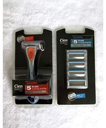 Cien 5 Blade Razor Handle and 5 Replacement cartridges