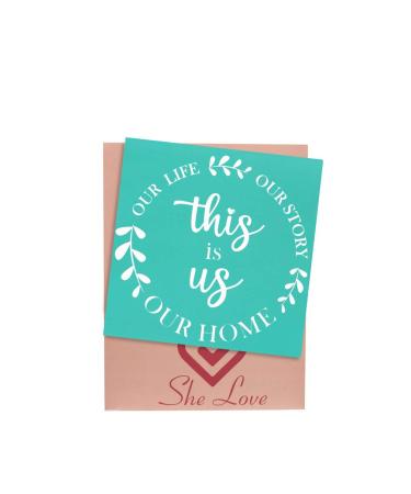She Love Silk Screen Stencils  Self-Adhesive Mesh Transfers  DIY Reusable Adhesive Stencils for Painting on Wood Chalkboard  Fabric (This is us)
