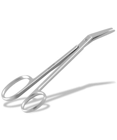 Long nail scissors for seniors Rounded blunt safety footnail scissors with micro toothing - alternative nail tongs nail cutter scissors - for fingernails and toenails (16 cm vigorously rounded)