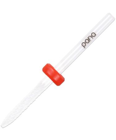Pana Professional Ceramic White Under Nail Cleaner Bit Nail Drill (Grit: Fine) 3/32 Shank Size