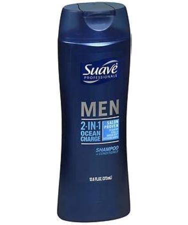 Suave Professionals Men 2-in-1 Shampoo + Conditioner Ocean Charge - 12.6 oz Pack of 4