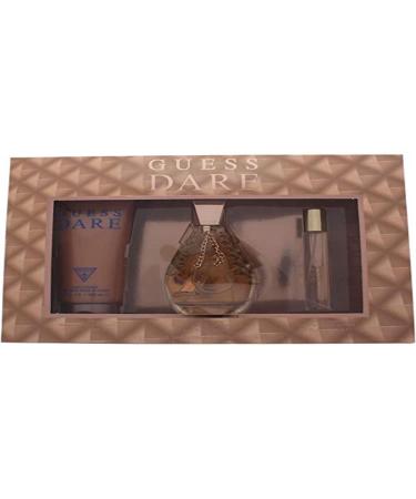 Guess Dare 3 Pc Gift Set 3.4oz EDT Spray 0.5oz EDT Spray 6.7oz Body Lotion GIFTSET