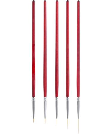 5 Pcs Professional Nail Art Liner Brushes Set - Painting, Design, Point Drill Drawing - Thin Brush Pen Kit 6/9/12/18/24mm - Buy Online on SooperMarket.com