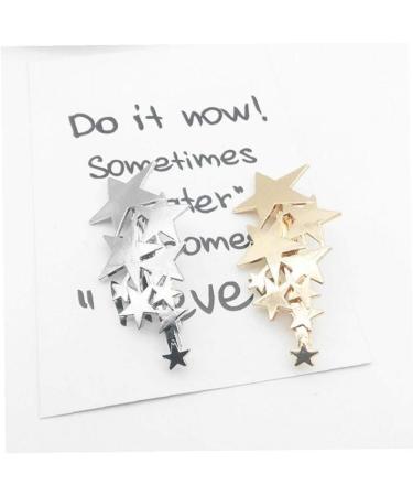1pc Alloy Hairpin Silver Hair Ornament Hair Clip Stars Shape Hair Pins Women Cute Star Hair Styling Jewelrys - Buy Online on SooperMarket.com