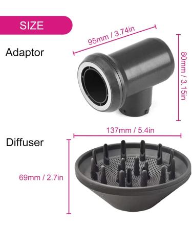 Diffuser and Adapter for Dyson Airwrap Styler HS01 HS05 - 1 Replacement Part for Hairdryer Conversion - Buy Online on SooperMarket.com