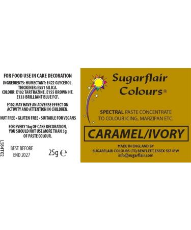 Sugarflair Caramel/Ivory Spectral Food Colouring Paste - 25g | Highly Concentrated Dye for Sugar Pastes, Buttercream & More - Buy Online on SooperMarket.com