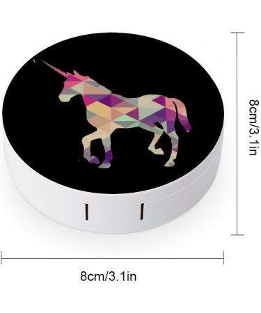 Patterned Unicorn Contact Lens Travel Kit Portable Cute Contact Box with Mirror for Daily Outdoor - Buy Online on SooperMarket.com