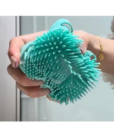 Silicone Massage Bath Brush - Blue | Exfoliating Body Scrubber - Buy Online on SooperMarket.com